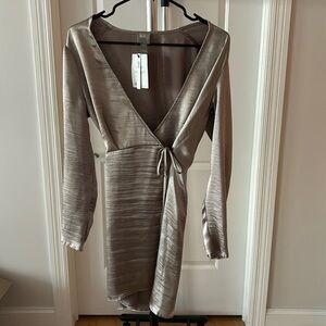 ASOS silk wrap dress